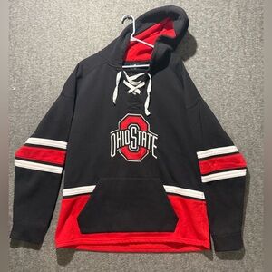 Ohio State Colosseum Lace Up 3.0 Pullover Hoodie Mens XL black red Hockey fleece